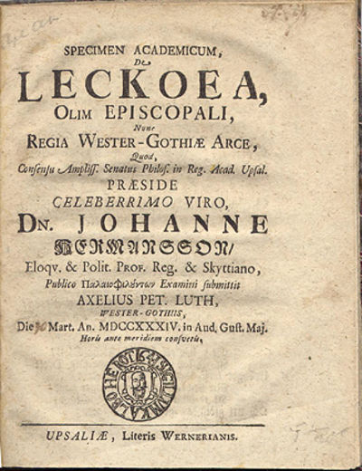 De Leckoea, olim episcopali, nunc regia…