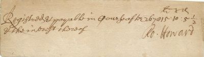 Autograph Document Signed, 8vo oblong, n.p., n.d.