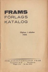 Frams förlagskatalog. Utgiven i oktober 1928.