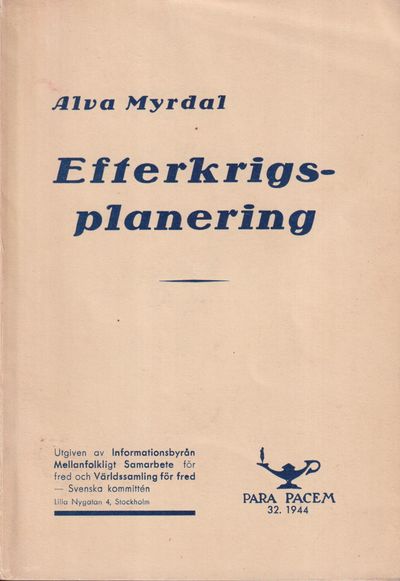 Efterkrigsplanering. [Para Pacem].