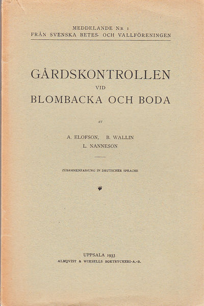 Gårdskontrollen vid Blombacka och Boda [I]-II.…