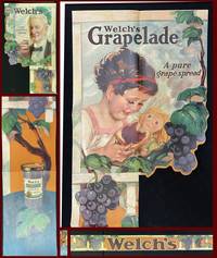 Fine Welch Trim - Die-cut 6' Paper Store Display Display for Welch's Grape Juice - Grandpa & Child Enjoy Welsh's