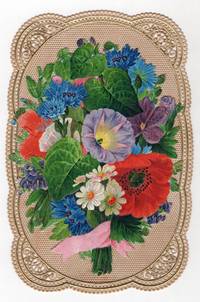 German Lace Paper and Wildflower Birthday Card with Hidden Message