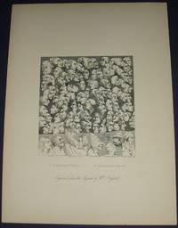 1860 Engraved Print 3 Characters &amp; 4 Caricaturas by William Horgarth de William Hogarth - 1860