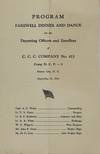 PROGRAM: Farewell Dinner, and Dance for the Departing Officers and Enrollees of C.C.C. Company No. 413, Camp N.C.P. – 9, Bryson City, N.C., September 21, 1934 cover title]