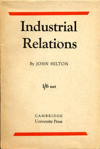 Industrial Relations. Inaugural Lecture.