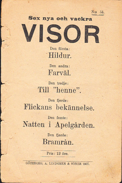 Sex nya och vackra visor. Den första: Hildur. Den…