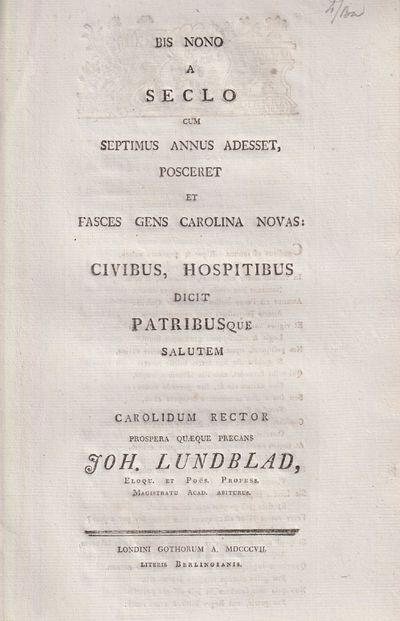 Bis nono a seclo, cum septimus annus adesset,…