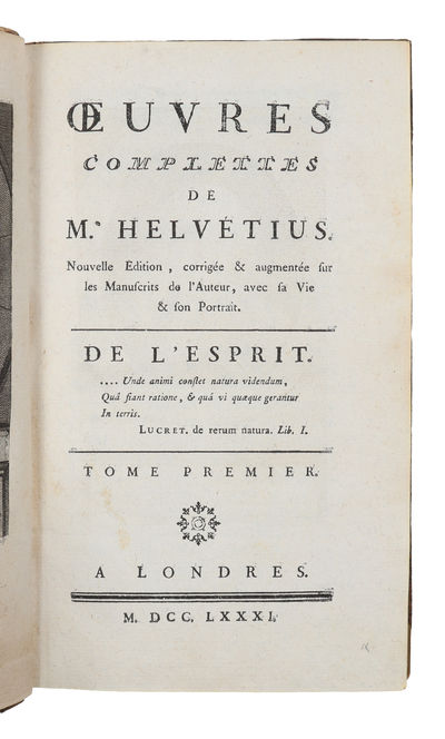 Oeuvres complettes. Nouvelle edition, corrigee et augmentee sur les manuscrits de l'auteur, avec sa vie et son portrait. 5 vols. (photo 3)