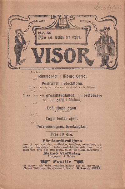 Sex nya, lustiga och vackra visor. [Utg. av]…