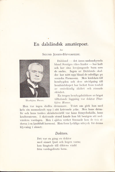 En dalsländsk amatörpoet [= rubrik].