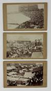 [Three Photographs in El Reno Showing Participants Preparing for the Oklahoma Land Rush]
