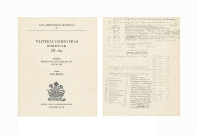 Västerås domkyrkas bibliotek år 1640. Efter…