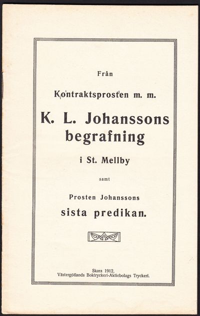 Från kontraktsprosten m.m. K.L. Johanssons…