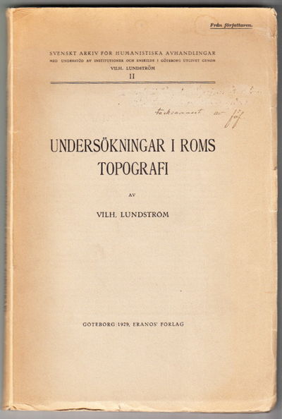 Undersökningar i Roms topografi.