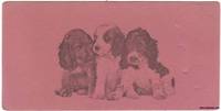 cover of A Beautiful Vintage Ink Blotter with Three Cocker Spaniel Puppies