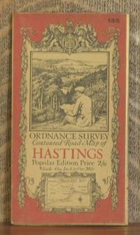 ORDNANCE SURVEY CONTOURED ROAD MAP OF HASTINGS Popular edition  Scale 1 inch to 1 mile- Sheet # 135