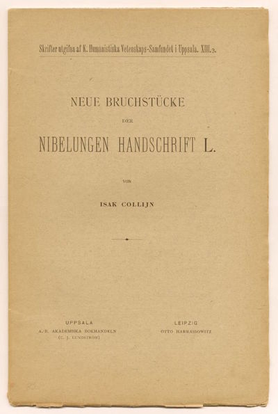 Neue Bruchstücke der Nibelungen Handschrift L.