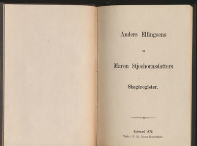 Anders Ellingsens og Maren Stjechornsdatters…