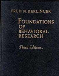 Foundations of Behavioral Research