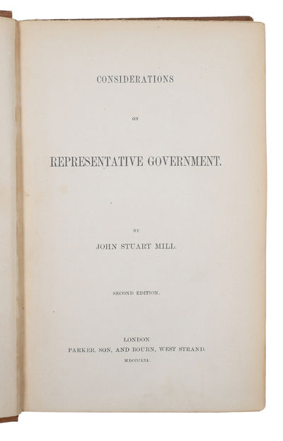 Considerations on Representative Government. Second edition. (photo 2)