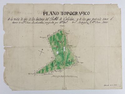 Plano Topografico de la Vista de los Linderos del Pueblo de Colucán... [manuscript title]