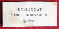 Ex-libris Québec. Pensionnat St-Louis de Gonzague