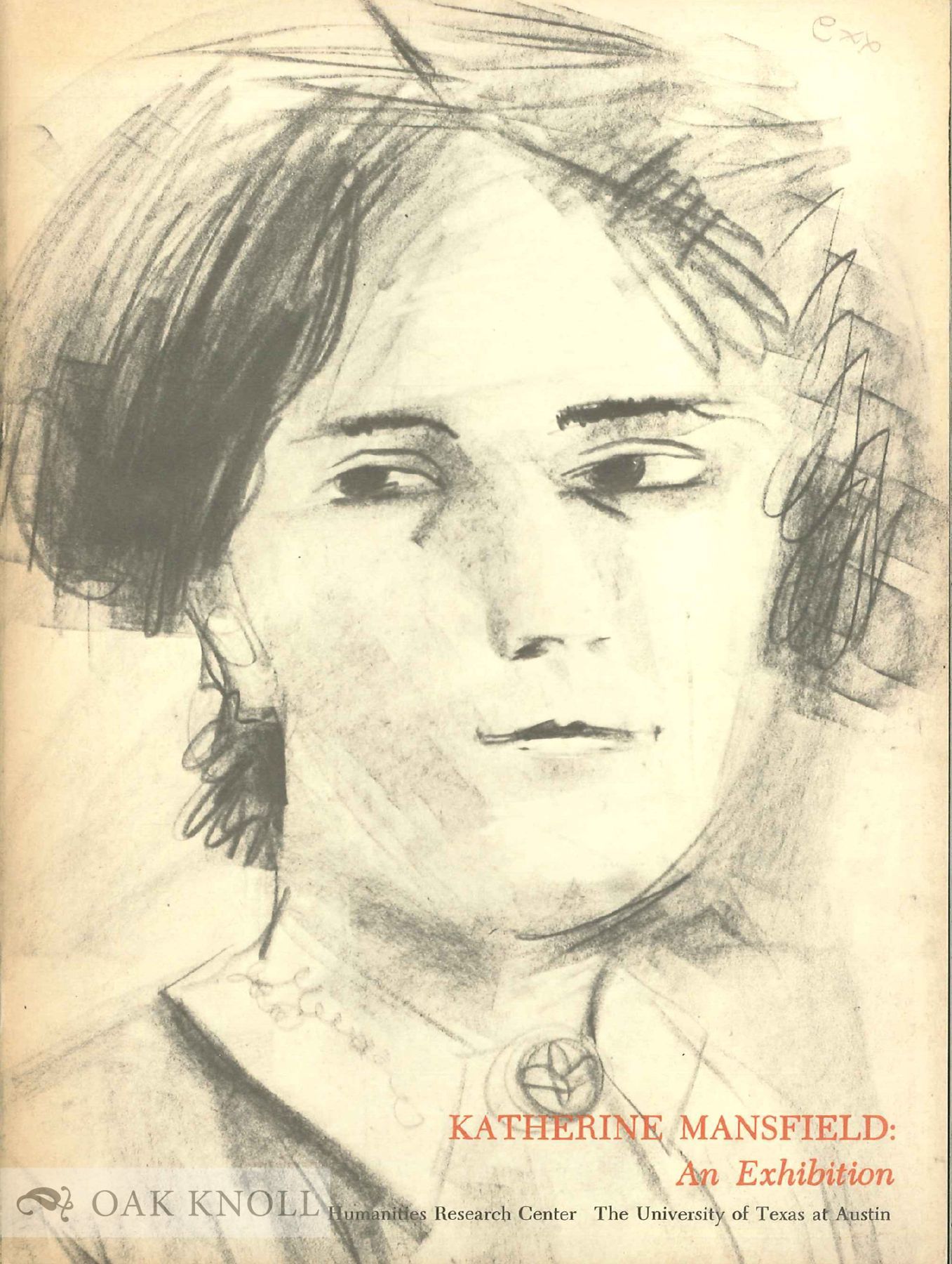 KATHERINE MANSFIELD; AN EXHIBITION SEPTEMBER-NOVEM