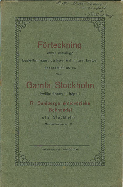 Förteckning öfwer åtskillige beskrifwningar,…
