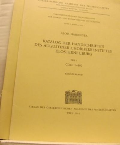 Katalog der Handschriften des Augustiner…