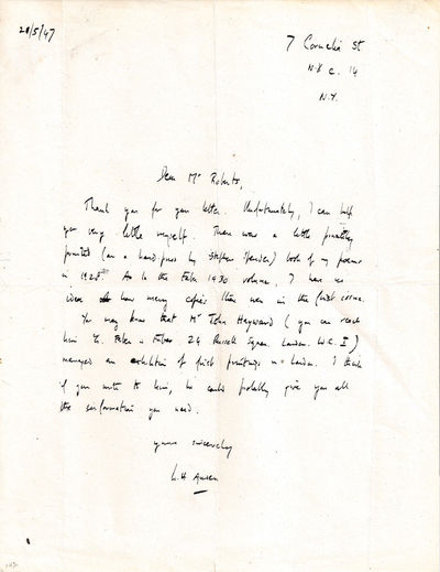 AUTOGRAPH LETTER SIGNED (ALS)