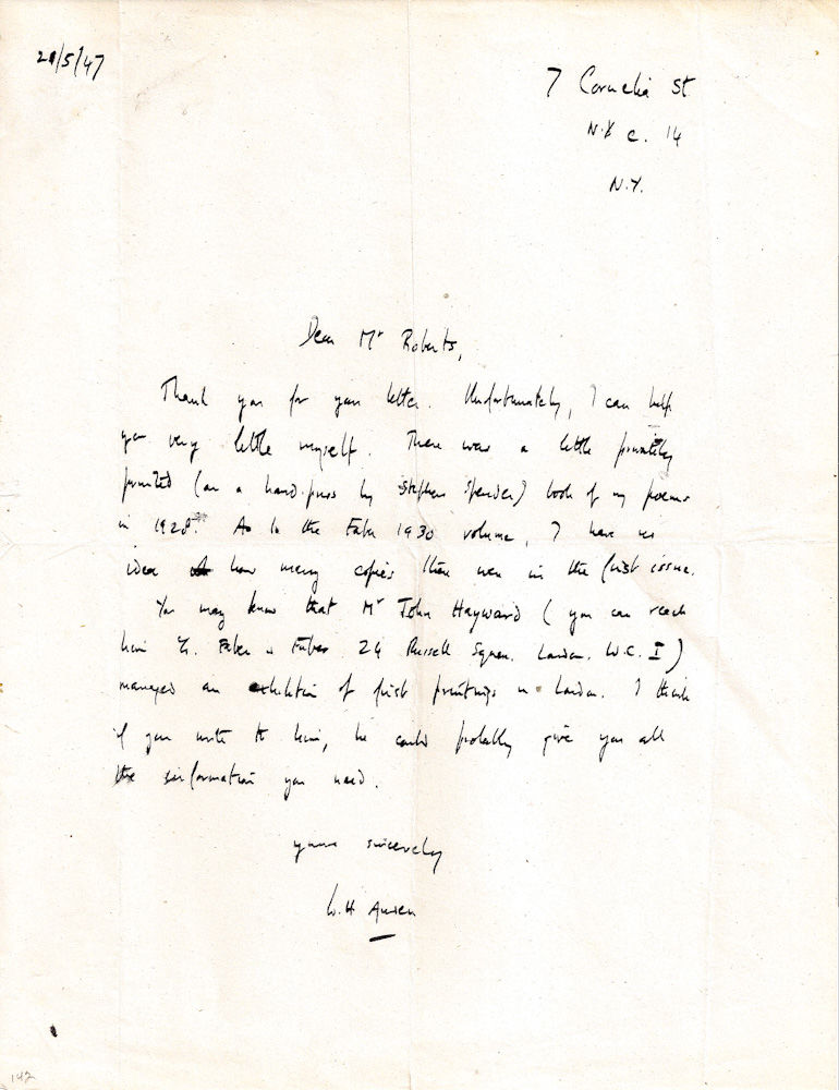 AUTOGRAPH LETTER SIGNED (ALS)