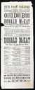 c.1874 Theatrical Broadside Promoting Performance of "Donald McKay: The Hero of the Madoc War