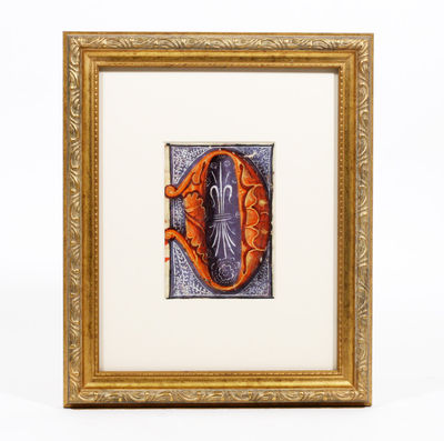 Illuminated Manuscript: Large Initial "D