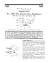 MILLERS FALLS No. 1170 5-1/2&quot; Circular Saw Attachment Instructions