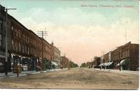 image of View of Main Street, Tilsonburg, ONT Canada on 1909 Colorized Postcard - UNUSED