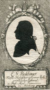 Engraved Portrait in silhouette by Stahl