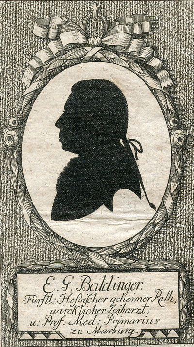 Engraved Portrait in silhouette by Stahl