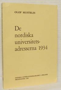 De nordiska universitetsadresserna 1934.…