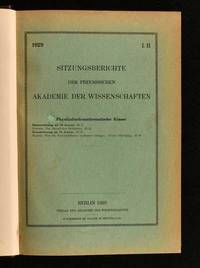 Sitzungsberichte der Preussischen Akademie der Wissenschaften by Albert Einstein et al - 1922