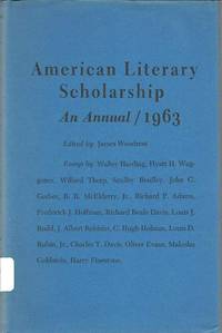 cover of American Literary Scholarship: an Annual / 1963