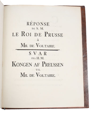Reponse de S.M. le Roi de Prusse à Mr. de…