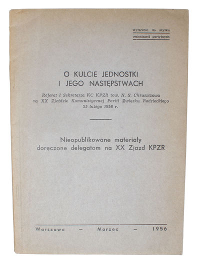 O kulcie jednostki i jego nastepstwach. Referat I…