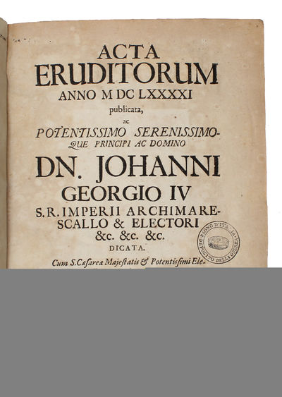 1. De Linea in quam Flexile se pondere proprio curvat, ejeuque usu insignia adinveniendi quotcunque medias proportionales & Logarithmos. - 2. De Solutionibus Problematis Catenarii vel Funicularis in Actis A. 1691, aliisque a Dn. I.B. propositis. (1-2:... (photo 4)