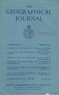 image of Geographical Journal Vol. CXVI Nos 1-3, September 1950