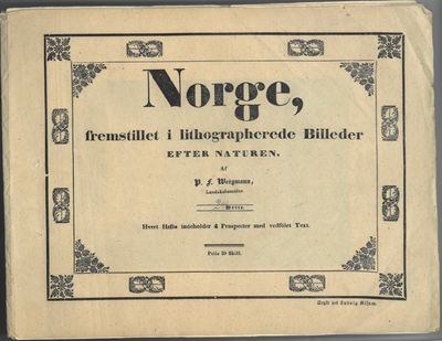 Norge, fremstillet i lithographerede Billeder efter Naturen. Af (...), Landskabsmaler. 2det Hefte. Hvert Hefte indeholder 4 Prospecter med vedföiet Text. (photo 2)