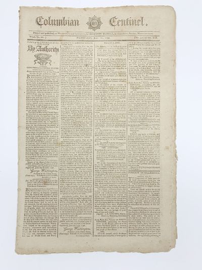 An act for giving effect to the several acts therein mentioned, in respect to the state of Rhode-Island and Providence plantations... June the 14th 1790." In: Columbian Centinel. Whole No. 661. No. 37 of Vol. XIII