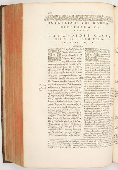 Thoukudidou tou olorou peri tou Peloponnesiakou polemou biblia okto (Graece). THVCYDIDIS De Bello Peloponesiaco Libri VIII. Iidem Latinè, ex interpretatione Laurentii Vallæ, ab Henrico Stephano recognita. Secunda Editio