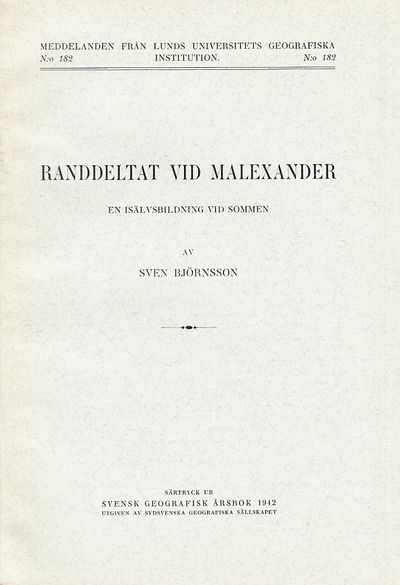 Randdeltat vid Malexander. En isälvsbildning vid…