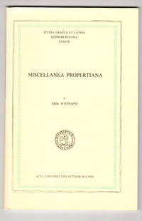 Miscellanea Propertiana.